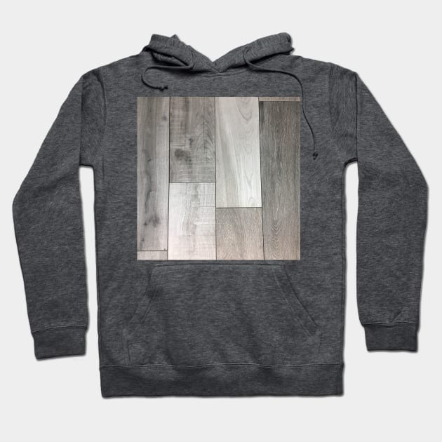 geometric minimalist cubism grey white washed barn wood Hoodie by Tina